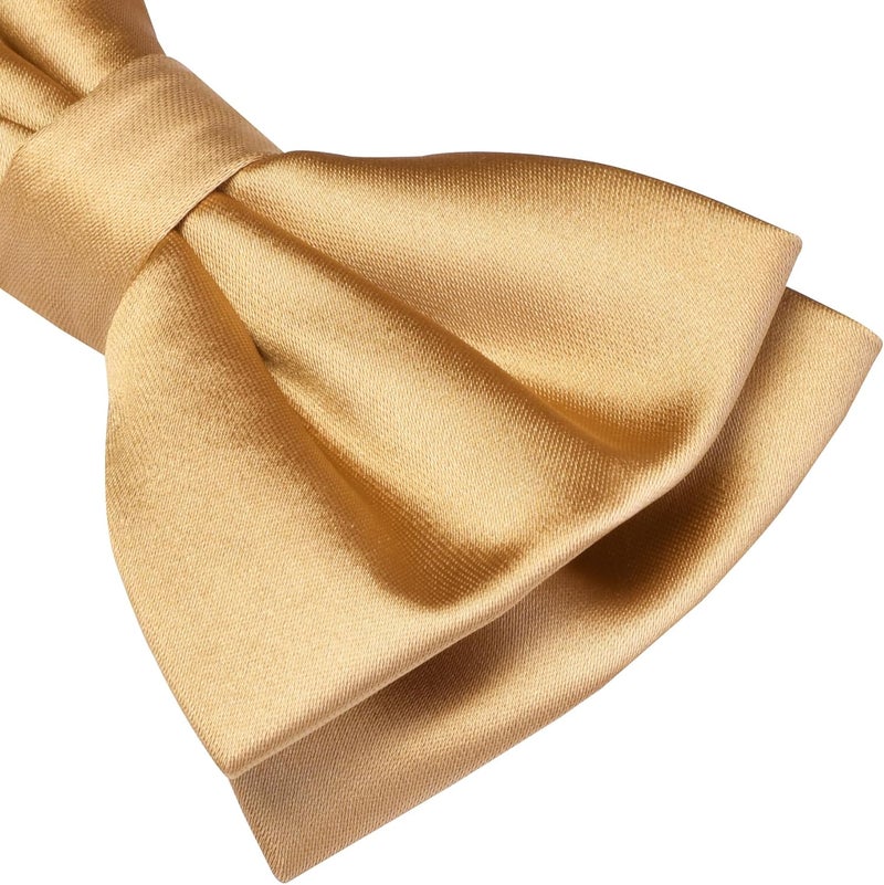 Branduce Solid Color Pre-tied Bow Tie Quality Adjustable Bowtie for Men Party Wedding - Image 3